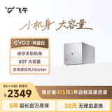 飞牛nas两盘位智能存储EVO2双盘位N150家庭网络存储OpenClaw本地部署养龙虾私有云主机手机硬盘服务器 【银灰色】8G 128G系统盘（3.5/2.5英寸硬盘通用）