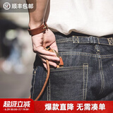 马登工装美式重磅赤耳丹宁牛仔裤男马毛皮牌巴黎扣原牛直筒休闲长裤子 靛蓝 【男士牛仔裤/517西部原牛色/原浆工装裤男款】 28