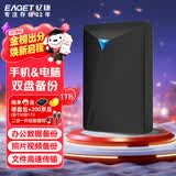 忆捷（EAGET）移动硬盘 1TB 双盘备份 USB3.0 G20CPRO 2.5英寸 外接外置存储数据照片 高速传输防震 黑色