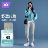 婧麒（JOYNCLEON）孕妇裤春夏休闲运动裤女外穿打底小脚裤子 浅灰 L jyk12756