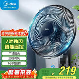 美的（Midea）电风扇商用壁扇壁挂式风扇工业工程扇家用摇头转页扇餐厅客厅安静低音 FWA35WAR【七叶遥控 行业TOP】 家用壁挂式