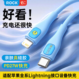 ROCK哆啦A梦苹果数据线lightning转type-c快充PD27W亲肤硅胶亲肤适用iPhone14/13/12手机车载2米