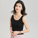 金菊【含桑蚕丝打底】春夏圆领无袖经典纯色百搭上衣针织吊带女式背心