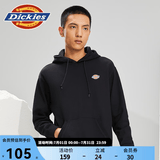 Dickies 卫衣男女同款 印花连帽卫衣 毛圈布休闲上衣8874 黑色 M