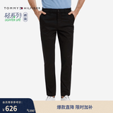 Tommy Hilfiger秋季男装都市经典商务通勤弹力斜纹修身显瘦西裤长裤休闲裤 黑色001 -修身版-拍大一码 31 (2.4尺)