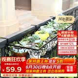 安尔雅  欧式阳台花架花盆 铁艺栏杆多层悬挂式花盆架壁挂绿萝多肉花架