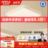欧普照明（OPPLE）吸顶灯智控调光LED照明灯具全光谱简约奶油风方卧 品见4白