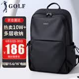 高尔夫（GOLF）双肩包男士旅行背包男16/15.6英寸电脑学生书包防泼水出差通勤包