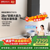 帅康（Sacon）帅康【净界Ultra】欧式顶吸式抽油烟机28m³变频1200pa大静压可伸缩罩超薄云板联动CXW-350-T817G