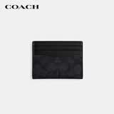 蔻驰（COACH）【品牌直供】男士钱包卡包短款多卡位黑灰色拼色CW366礼物送男友