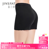 金三塔真丝安全裤春夏防走光女士真丝基础打底安全裤 黑色7100 XL