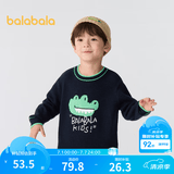 巴拉巴拉童装儿童毛衣男童针织衫女童毛衫秋装冬宝宝衣服卡通萌趣 深蓝80821 90 cm