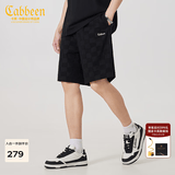 卡宾（CABBEEN）【棋盘格提花】宽松休闲短裤男2024夏新款潮牌运动五 煤黑色01 2XL (185) 54