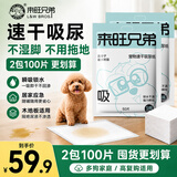 来旺兄弟（L&W BROS.）宠物吸尿纸10s瞬吸速干防漏隔尿垫巾S码25*30cm小型犬猫100片