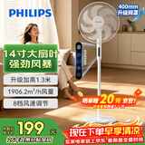 飞利浦（PHILIPS）电风扇落地扇家用14寸七叶轻音台地两用立式电扇3D送风节能大风量遥控定时小风扇ACR2161SFD