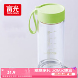 富光玻璃杯高硼硅玻璃水杯子女生便携牛奶咖啡刻度高颜值茶杯480ml