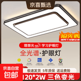 2026年新款led吸顶灯房间卧室灯客厅灯大厅现代简约大气中山灯具 【大功率】90*60cm/96W-三色变光