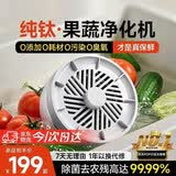 果蔬净化机食材净化器水果蔬菜肉类谷物多功能清洗杀菌去农残洗菜机清洗神器自动清洗机 【活力款】纯钛电解片丨涡流净化