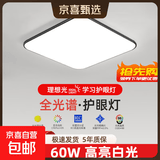 led顾家同款现代简约大气客厅灯卧室餐厅长方形大厅室内吸顶灯具 方50*50cmLED高亮白光48W