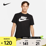 耐克（NIKE）26年夏季新款男子美式复古Logo印花运动速干短袖T恤 AR5005-010 2XL