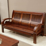 桦展多邦（HUAZHANDUOBANG）全实木中式沙发 现代简约香樟木沙发小户型家用经济型木质沙发 三人位 茶红色