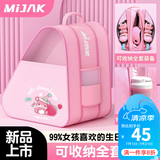 MIJAK 轮滑包儿童男女童溜冰鞋轮滑鞋冰刀鞋头盔护具三角包装备收纳包 草莓庆祝熊-升级三层包【三层分区/独立水杯槽】