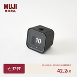 MUJI手动翻页万年历 台历 日历 按压 桌面摆件 黑色 长72*宽55*高74mm