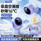 VENIDER2026最新款|冷风NO.丨】桌面小风扇静音制冷空调扇办公室学生宿舍车载壁挂厨房小型家用摇头电风扇
