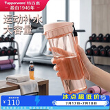 特百惠（Tupperware）茶韵500ml塑料杯男女士学生运动水杯子大容量泡茶杯 粉色