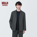 MUJI 男式 夹克 长袖 男士外套男款春秋 西装小西服AC1W3A4S 深灰色 L(175/100A)