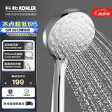 科勒（KOHLER）晨雨【三功能】流线型手持花洒单喷头莲蓬头R72421T-CP银色