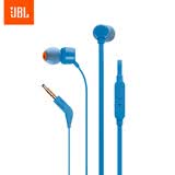 JBLT110有线耳机立体声入耳式耳麦  电脑游戏运动耳机 适用于3.5mm接口设备蓝色