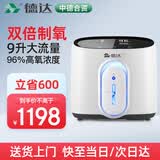 德达【中德合资】家用制氧机吸氧机老人氧气机非呼吸机仪家庭便携小型 【尊享款 Q2L】双倍制氧+负离子+雾化+遥控