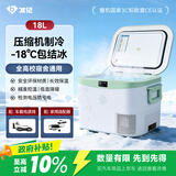 冰记车载冰箱压缩机制冷18L车家两用12V货车24V家用220V升级款