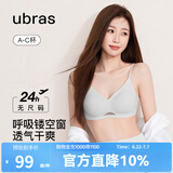 ubras虞书欣同款无尺码透气轻纱小胸显大无钢圈聚拢文胸罩内衣女 丹宁蓝色 均码 mini版(80-100斤)A-C杯