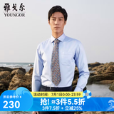 雅戈尔（YOUNGOR）长袖衬衫男DP免烫衬衫纯棉面料抗皱易打理新品 GLDP10171IJA浅蓝色 40