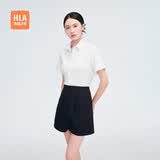 HLA海澜之家短袖衬衫夏季商务通勤纯色正装衬衣女装漂白38