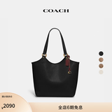 蔻驰（COACH）经典标志DAY 暗扣托特包单肩包大容量斜挎包夏季女包 B4/黑色
