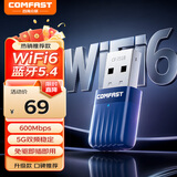 COMFAST USB免驱WIFI6+蓝牙5.4二合一无线网卡台式机专用笔记本电脑主机迷你5G双频AX600M接收发射器731B