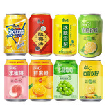 康师傅果汁饮料310ml*12/24罐红茶桃橙水晶葡萄芒果金桔雪梨百香柠饮品 果汁混合310ml*24罐