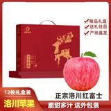 洛川苹果红富士 陕西延安新鲜生鲜水果 健康轻食  源头直发新果礼盒 【甄选】12枚85mm尊享礼盒