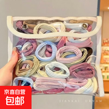 高弹力无接缝发圈不伤发新款海盐蓝多巴胺皮筋扎头发头绳高马尾 多巴胺混装【1条】五颜六色