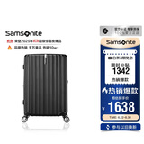 新秀丽行李箱25英寸拉杆箱竖条纹大容量旅行箱包托运密码箱黑色GU9