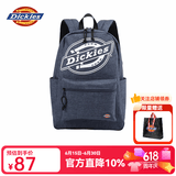 Dickies男士双肩包大学生书包运动背包电脑包休闲背包户外运动包旅行包 牛仔蓝