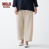 MUJI 女式 法国亚麻 直筒裤 402825 BEG01C1S 原色 M