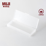 MUJI 聚丙烯小物盒 收纳盒 首饰包 耳钉 耳环 戒指 珠宝 收纳 S 半透明 3.7*10*1.2cm