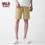 MUJI 男式 印度棉水洗府绸 短裤 AED14A1S 米色 L