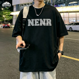 顶峰保罗（Dingfengbaoluo）纯棉短袖T恤夏季圆领男士印花打底衫情侣体恤上衣DFBL017黑3XL