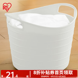 爱丽思（IRIS） 脏衣篓浴室大号脏衣篓塑料洗衣篮装脏衣服污衣篮子桶收纳筐衣篮 24升 白色密闭【2-3人适用】