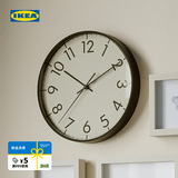 宜家（IKEA）【新品】TALLSPARV塔斯帕挂钟复古简约钟表客厅装饰壁钟 黑色/米黄色挂钟28cm